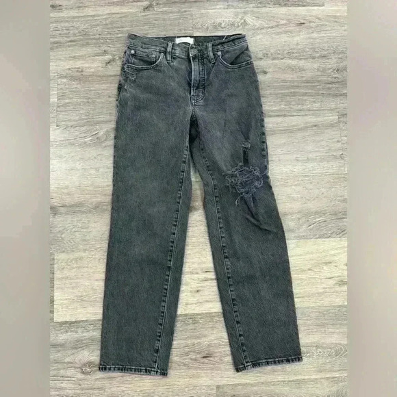 Madewell The Mid-Rise Perfect Vintage Straight Ripped Edition Size 27 - Picture 5 of 7